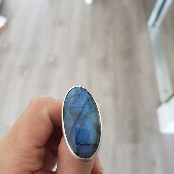 Handmade Silver ring - Labradorite - Picture 5 of 6